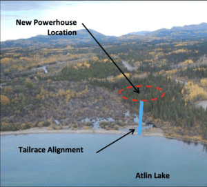 Atlin BC Lower Powerhouse Hydro Expansion location