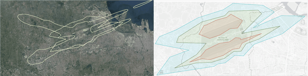 Jakarta Soekarno-Hatta International Airport Noise Map, Indonesia