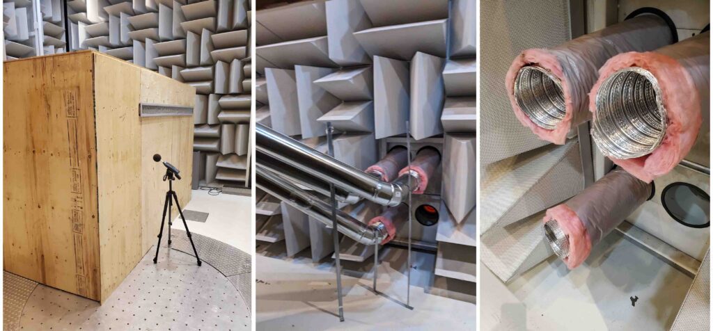 Mock-up testing in the hemi-anechoic chamber at the Ontario Technical University