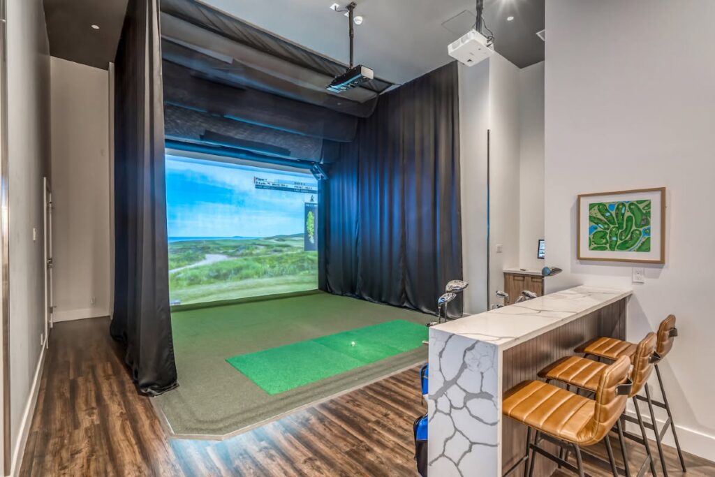 residential condo Apartment golf-simulator-acoustical consulting design